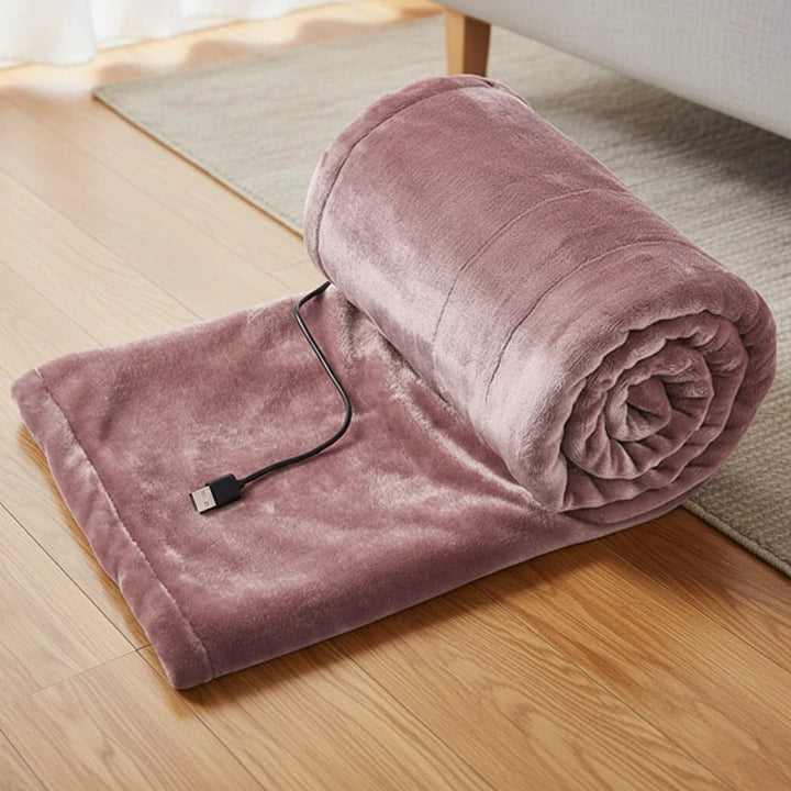 Compact USB Heated Throw Blanket, Low to High Heat – Plushridge