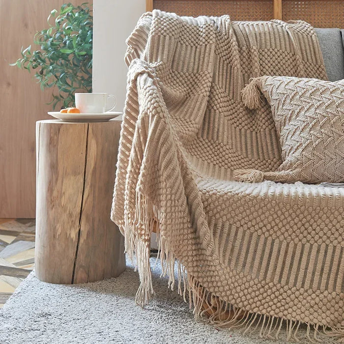 Plushridge™ Chunky Knit Throw Blanket with a Soft Cashmere-Like Feel