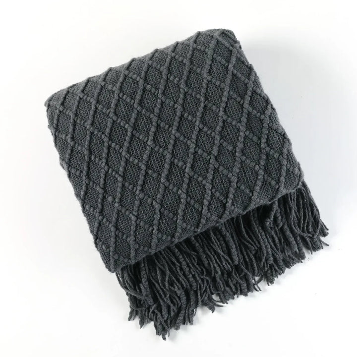 Nordic Style Thick Knitted Blanket