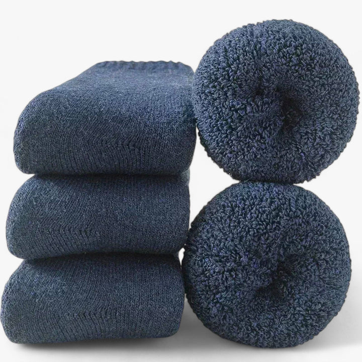 Thermal Wool &amp; Cashmere Socks, 3 Pairs – Fleece Loop Warmth