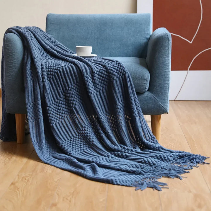 Nordic Style Thick Knitted Blanket