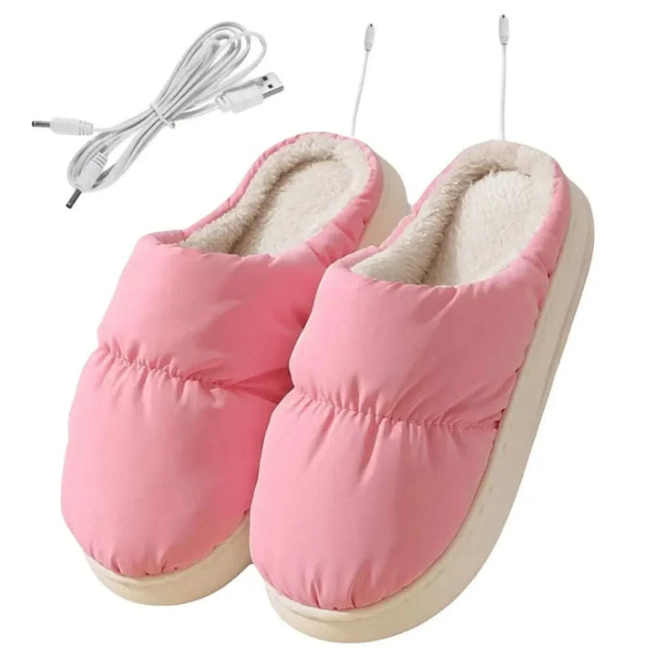 Plushridge™ Electric Heated Slippers with 3 Warmth Settings