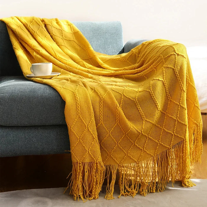 Plushridge™ Chunky Knit Throw Blanket with a Soft Cashmere-Like Feel