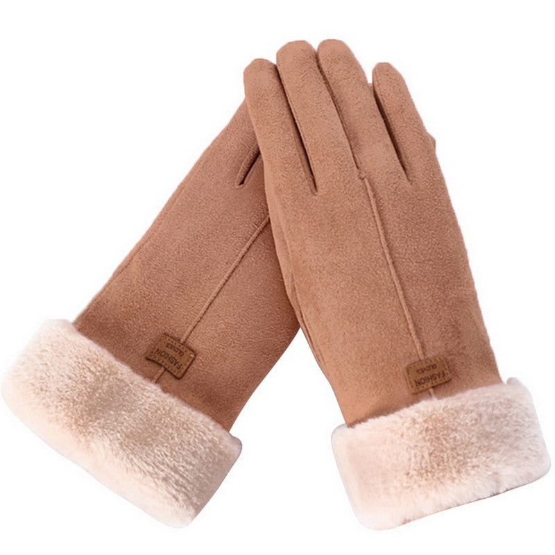 Waterproof Touchscreen Winter Gloves with Fluffy Fleece Lining