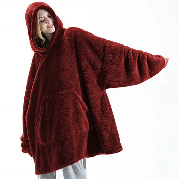 Hooded Blanket Sweatshirt – Relaxed-Fit Warmth for Cold Days
