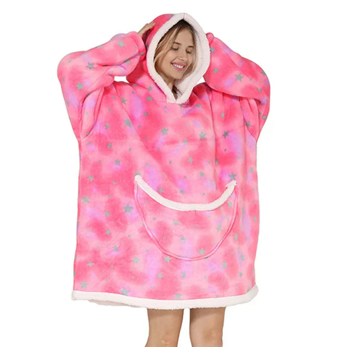 Plushridge™ Oversized Fleece Blanket Hoodie with Hood and Big Pockets