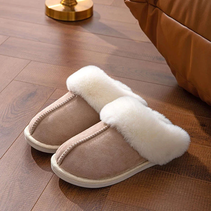Plushridge™ Women's Fuzzy Faux Fur Slippers with Cushioned Sole