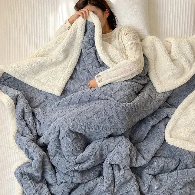 Reversible Sherpa Fleece Blanket