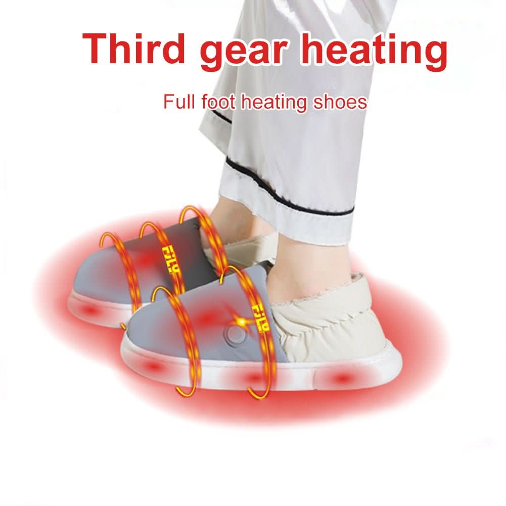 Plushridge™ Electric Heated Slippers with 3 Warmth Settings