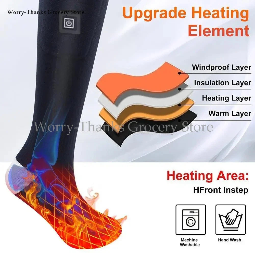 Plushridge™ Battery Heated Socks with Toe and Sole Warmth up to 55°C
