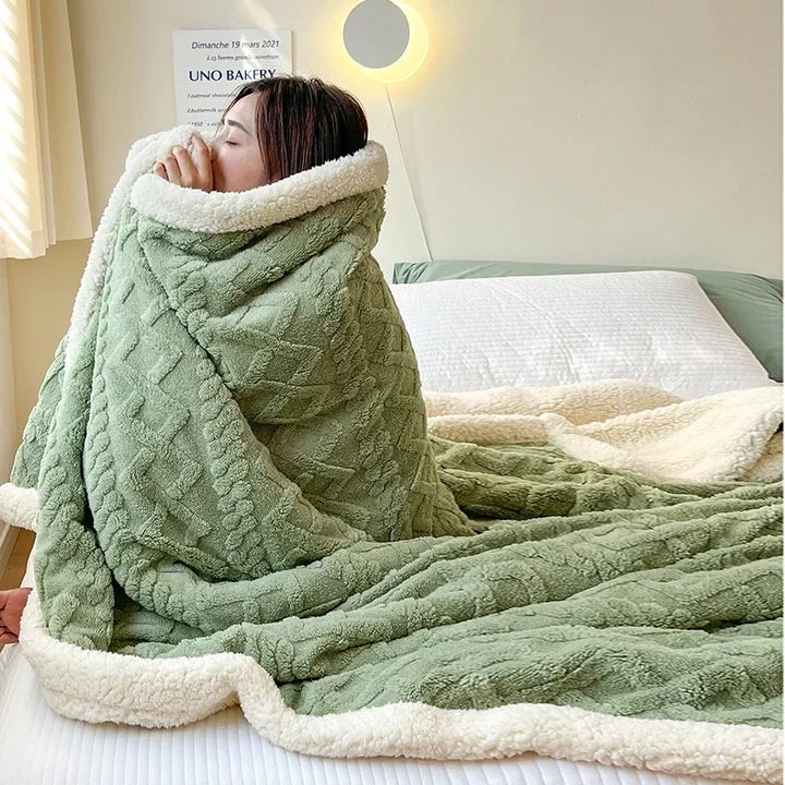 Reversible Sherpa Fleece Blanket