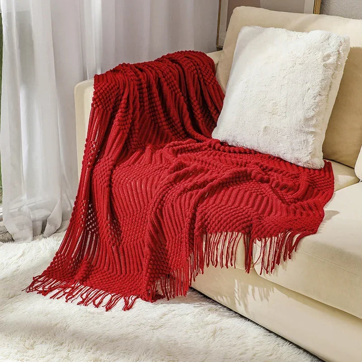 Nordic Style Thick Knitted Blanket