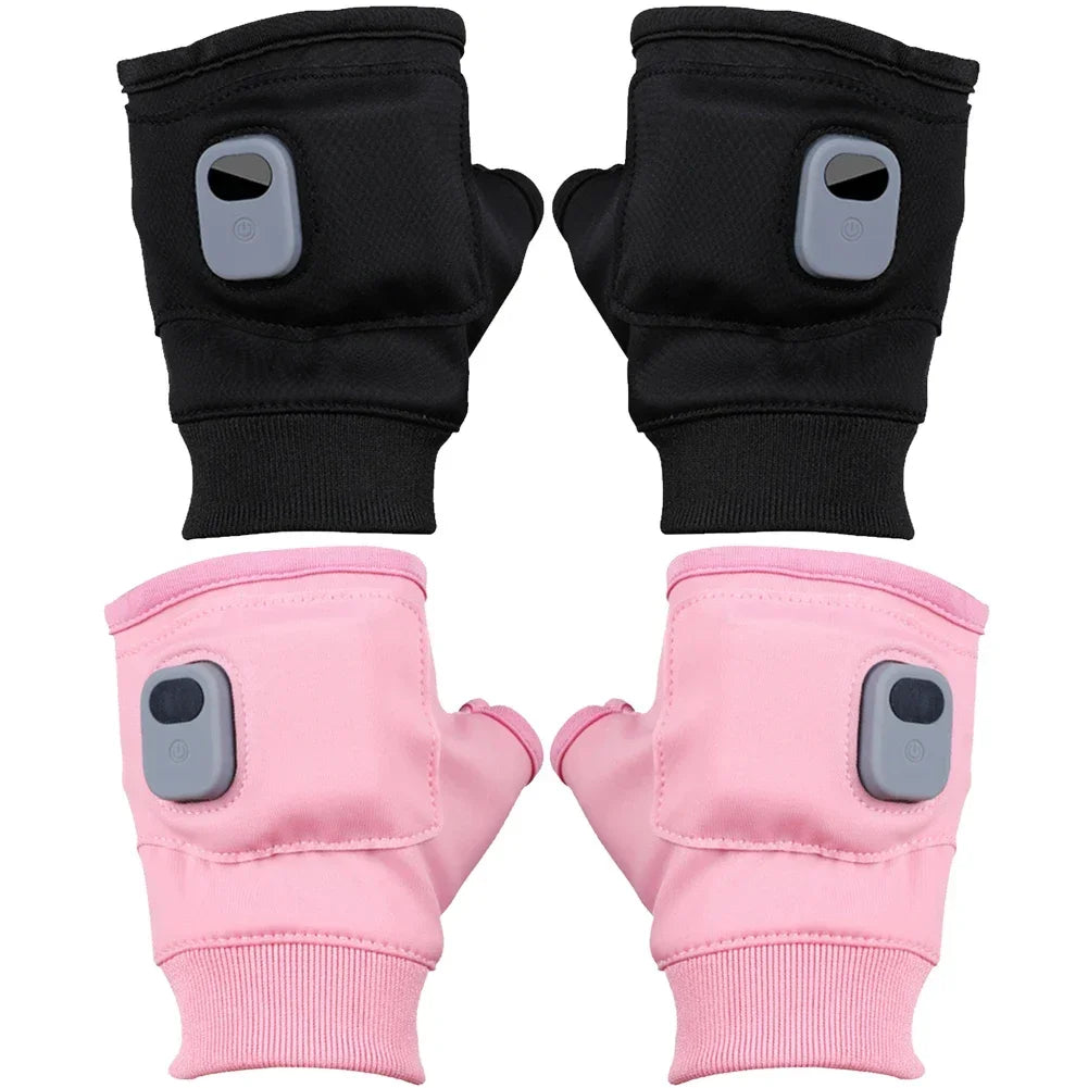 Plushridge™ Rechargeable Heated Fingerless Gloves