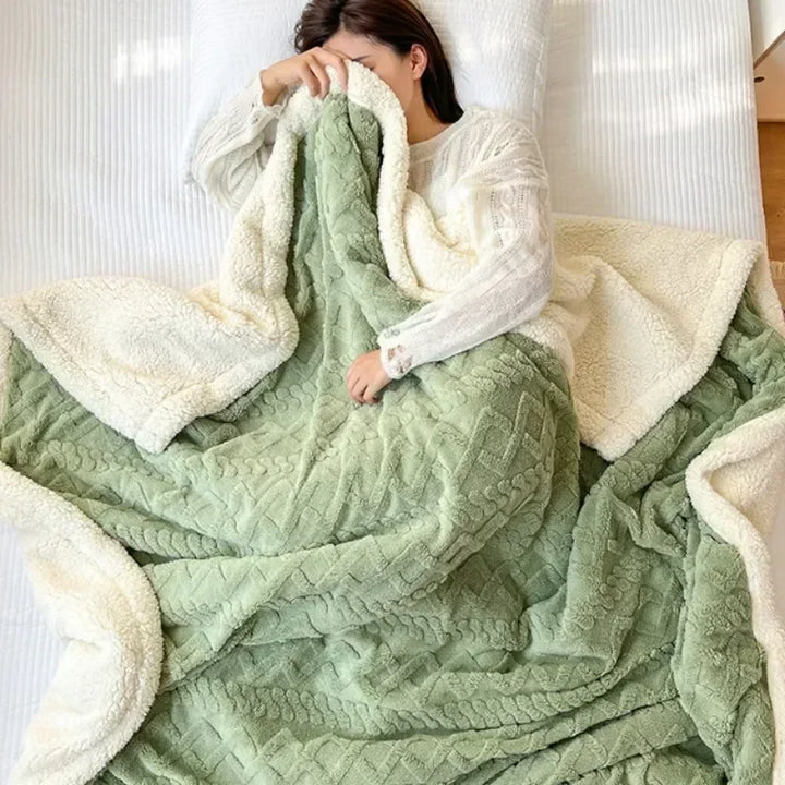 Reversible Sherpa Fleece Blanket