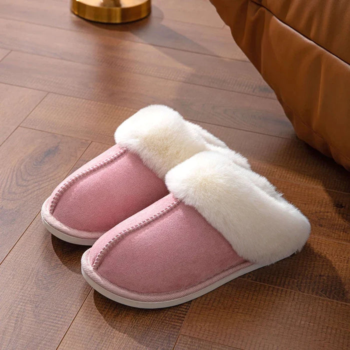 Plushridge™ Women's Fuzzy Faux Fur Slippers with Cushioned Sole