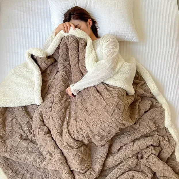 Reversible Sherpa Fleece Blanket