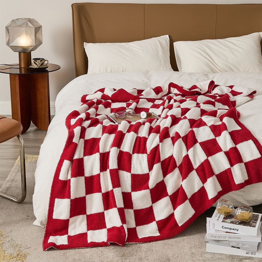 COLORFUL CHECKERBOARD THROW