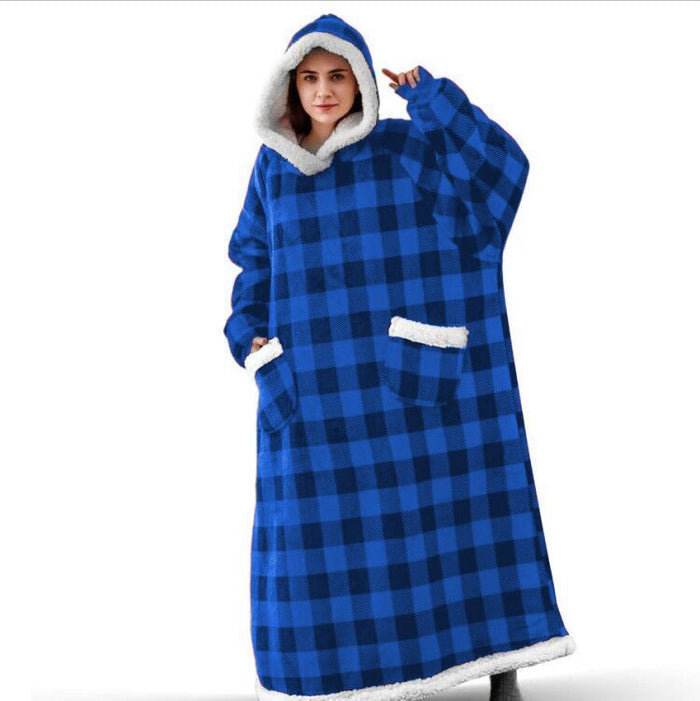 Plushridge™ Extra-Long Hooded Snuggle Blanket with Sleeves – Unisex