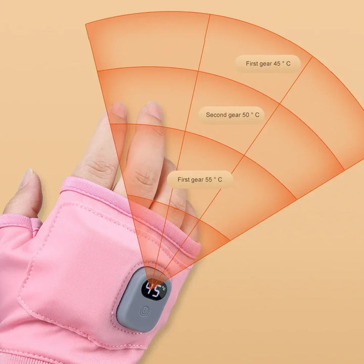 Plushridge™ Rechargeable Heated Fingerless Gloves