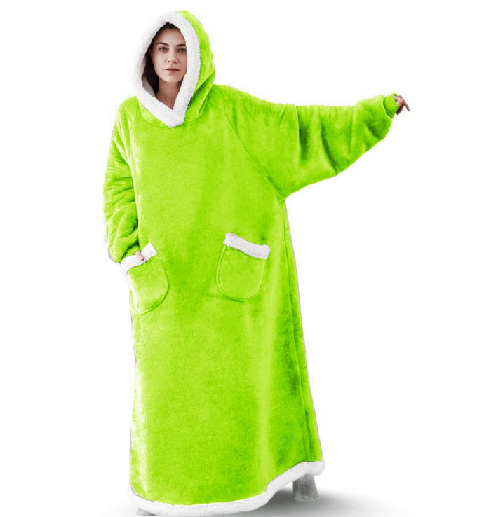 Plushridge™ Extra-Long Hooded Snuggle Blanket with Sleeves – Unisex