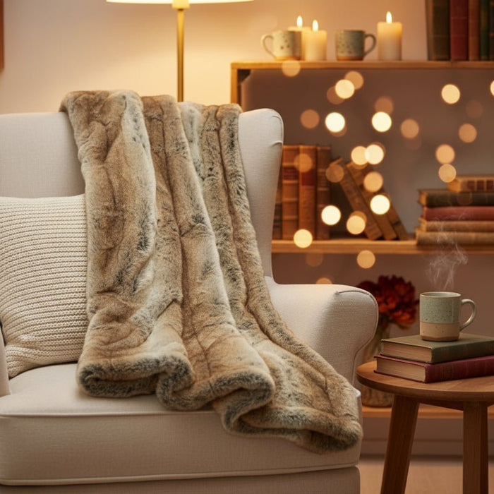 Plushridge™ Premium Dense Plush Throw Blanket for Cozy Evenings