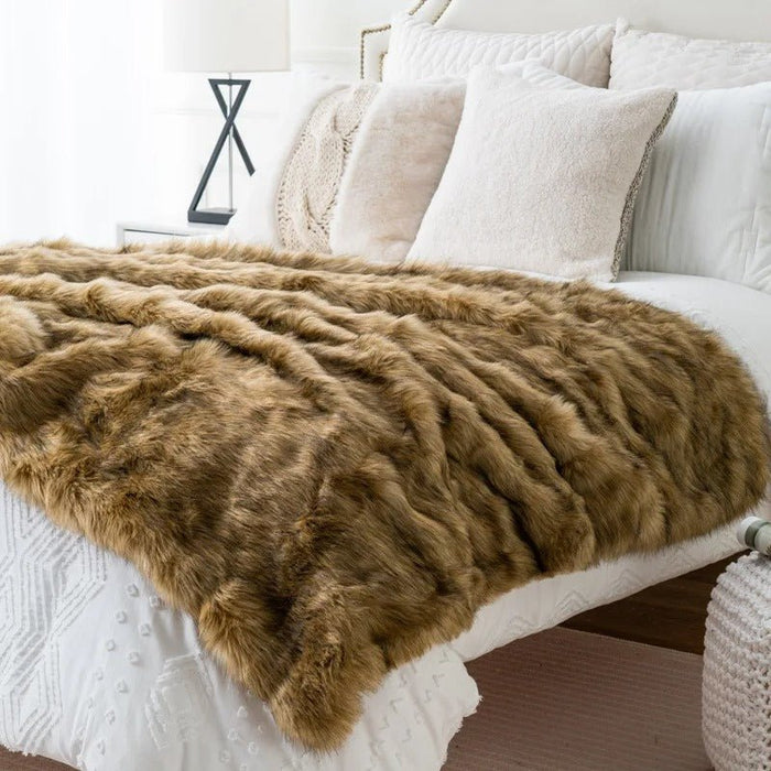 Plushridge™ Premium Dense Plush Throw Blanket for Cozy Evenings