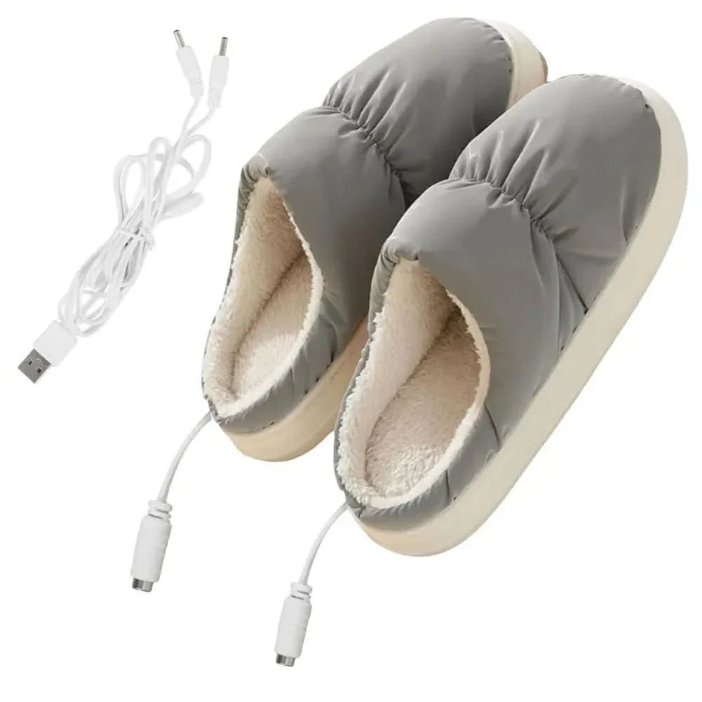 Plushridge™ Electric Heated Slippers with 3 Warmth Settings