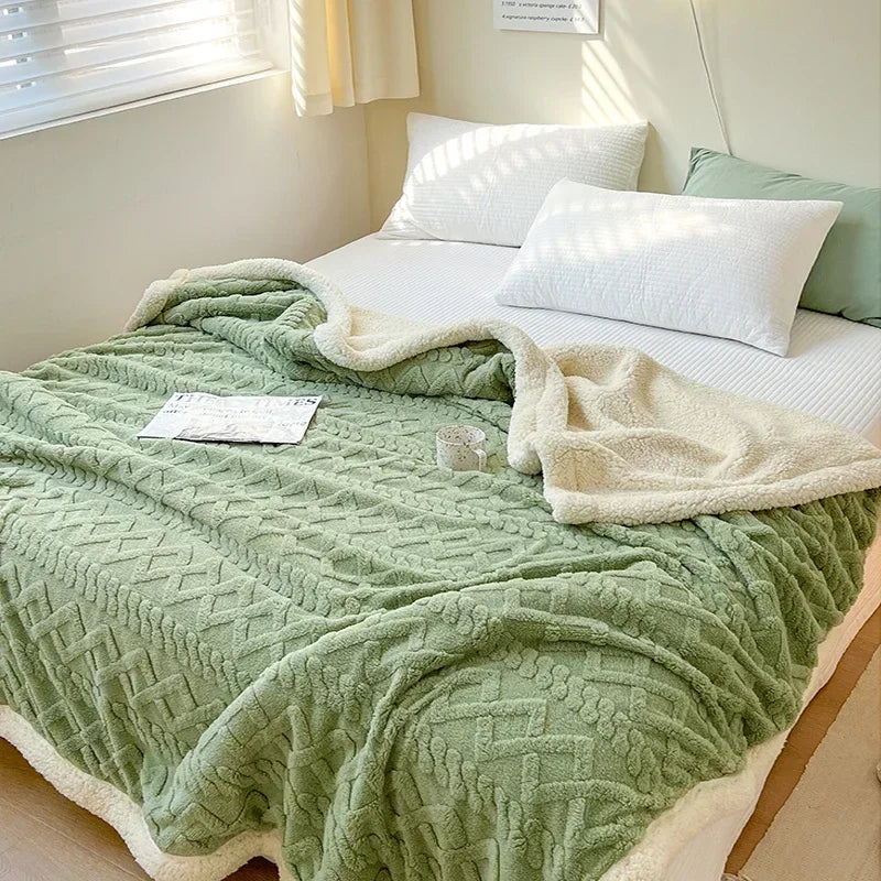 Reversible Sherpa Fleece Blanket