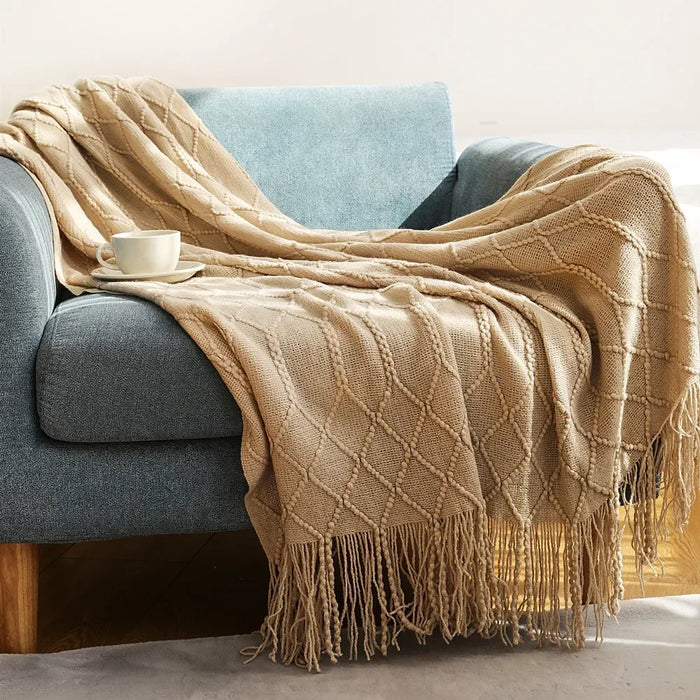 Plushridge™ Chunky Knit Throw Blanket with a Soft Cashmere-Like Feel