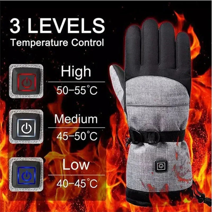 Plushridge™ Waterproof Heated Gloves for Motorcycle and Biking