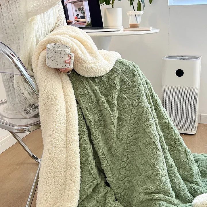 Reversible Sherpa Fleece Blanket