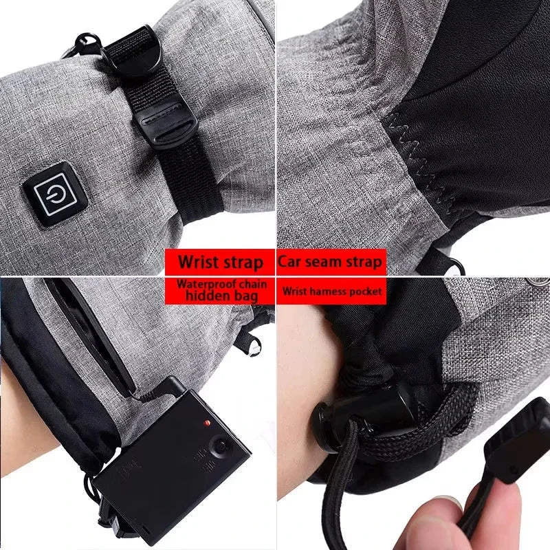 Plushridge™ Waterproof Heated Gloves for Motorcycle and Biking