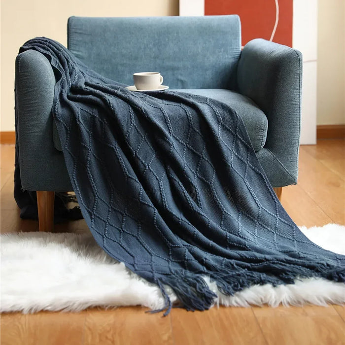 Plushridge™ Chunky Knit Throw Blanket with a Soft Cashmere-Like Feel
