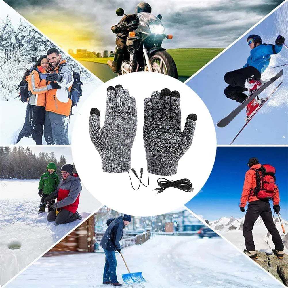 Plushridge™ USB Heated Touchscreen Gloves with Non-Slip Grip