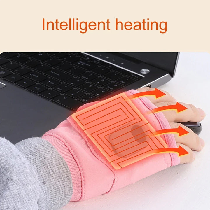 Plushridge™ Rechargeable Heated Fingerless Gloves