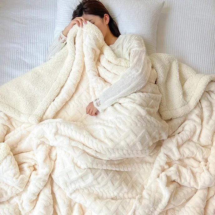 Reversible Sherpa Fleece Blanket
