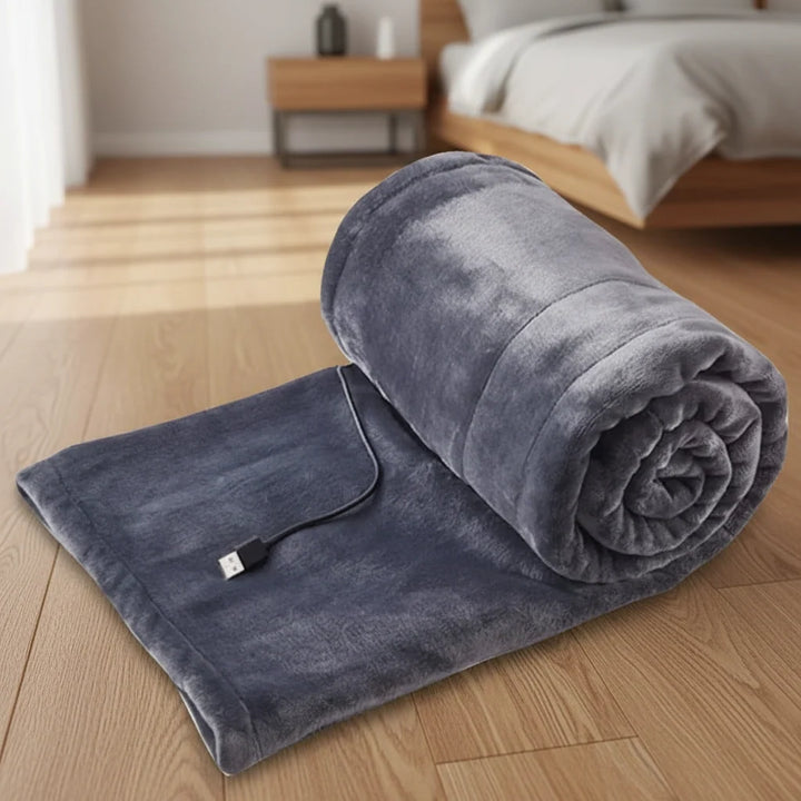 Compact USB Heated Throw Blanket, Low to High Heat – Plushridge