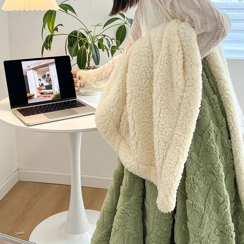 Reversible Sherpa Fleece Blanket