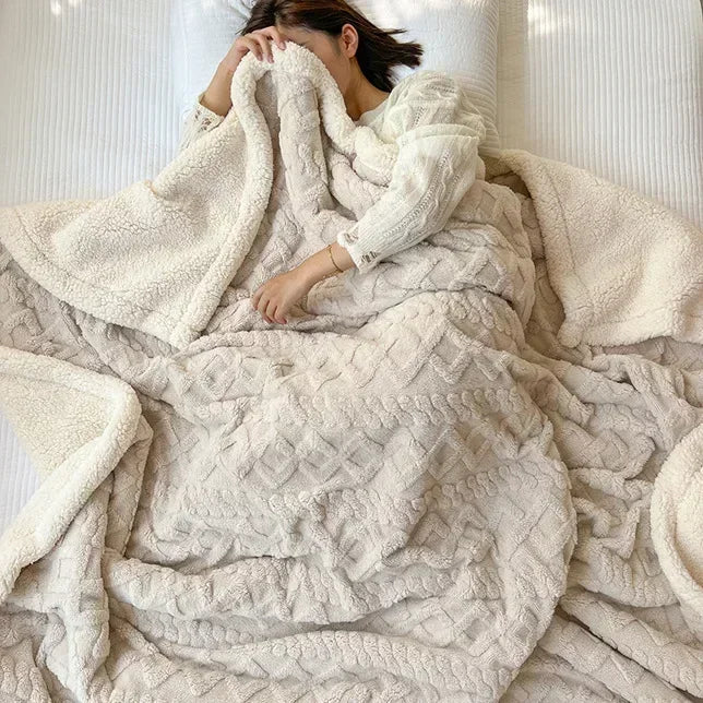 Reversible Sherpa Fleece Blanket