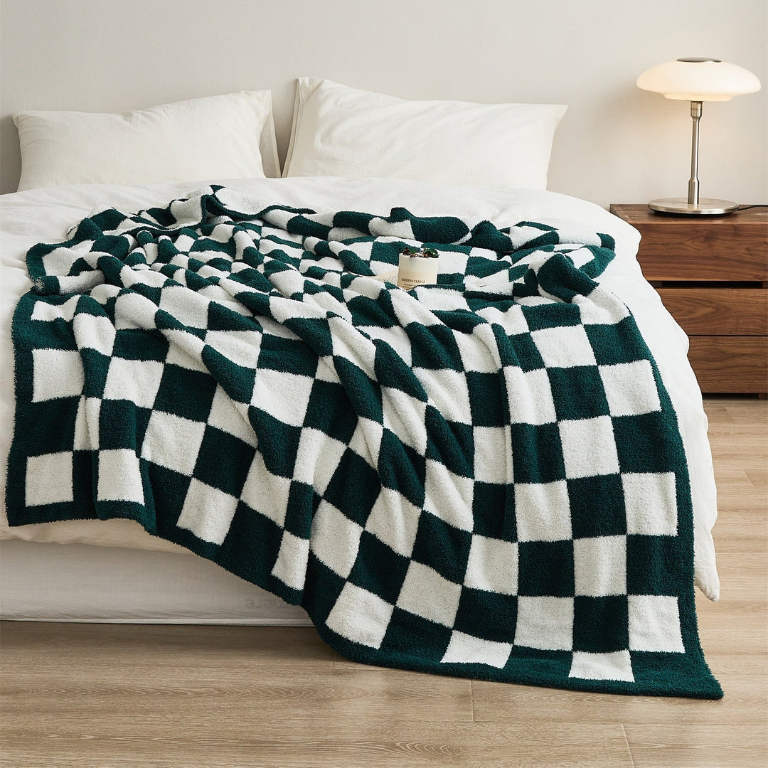COLORFUL CHECKERBOARD THROW