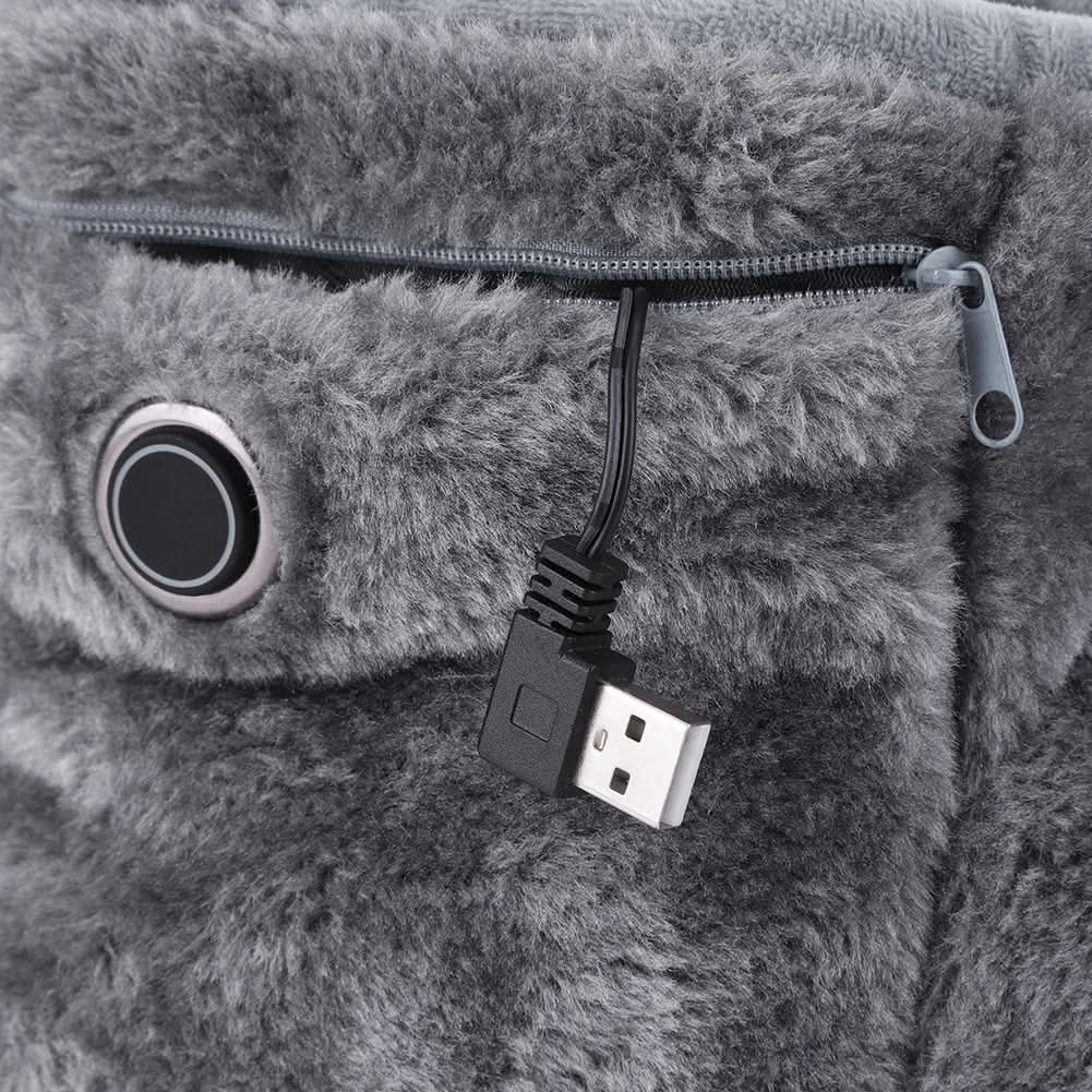 Plushridge™ USB Heated Plush Slippers for Warm, Cozy Feet at Home