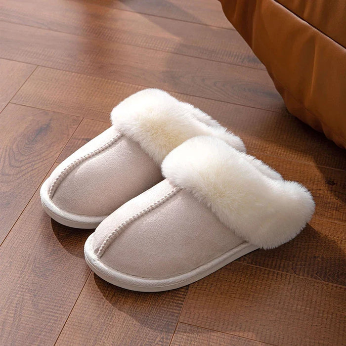 Plushridge™ Women's Fuzzy Faux Fur Slippers with Cushioned Sole