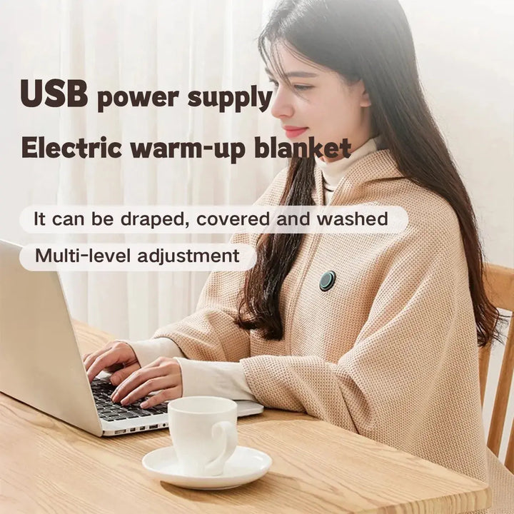 Plushridge™ USB Heated Scarf Wrap with 3 Heat Settings