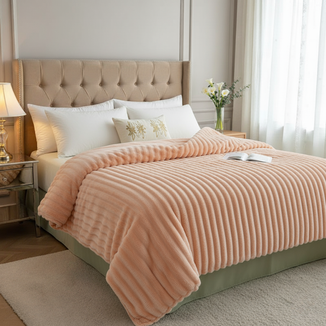 Plush Velour Throw Blanket That Feels Softer Than Fleece