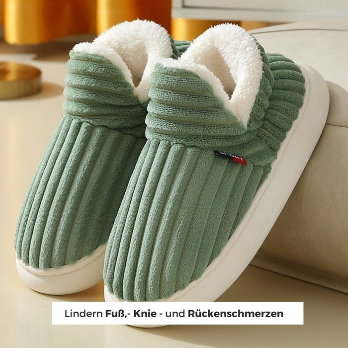 Plushridge™ Thick-Sole Fleece Slippers for Men and Women, Non-Slip Grip
