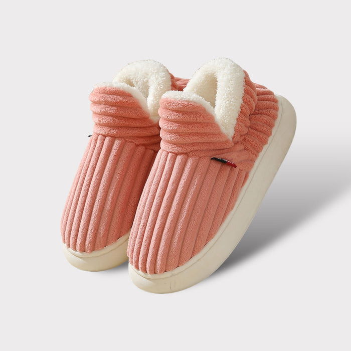 Plushridge™ Thick-Sole Fleece Slippers for Men and Women, Non-Slip Grip