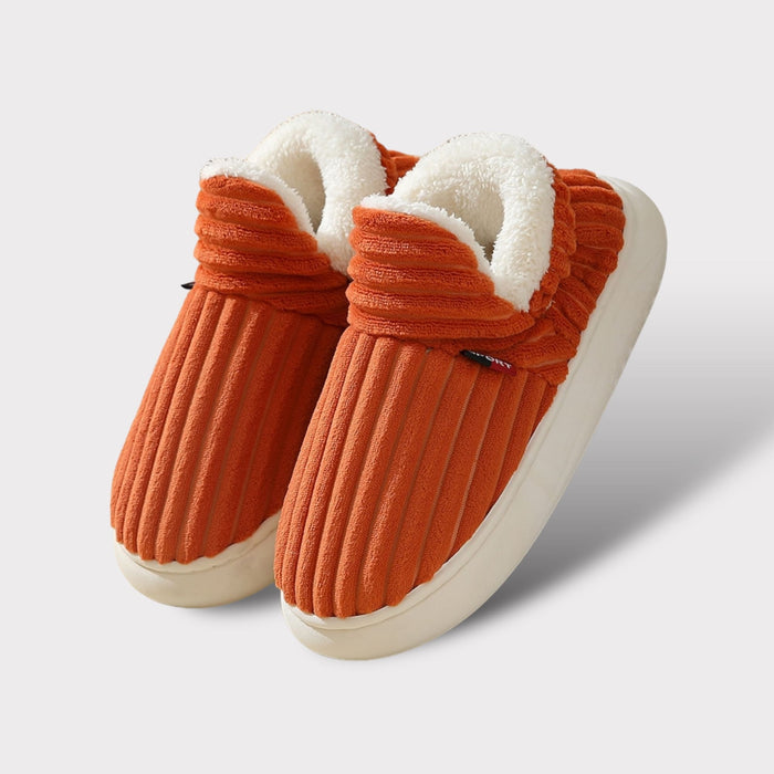 Plushridge™ Thick-Sole Fleece Slippers for Men and Women, Non-Slip Grip