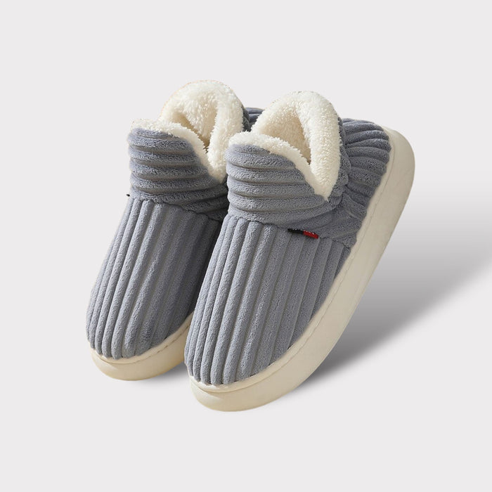 Plushridge™ Thick-Sole Fleece Slippers for Men and Women, Non-Slip Grip