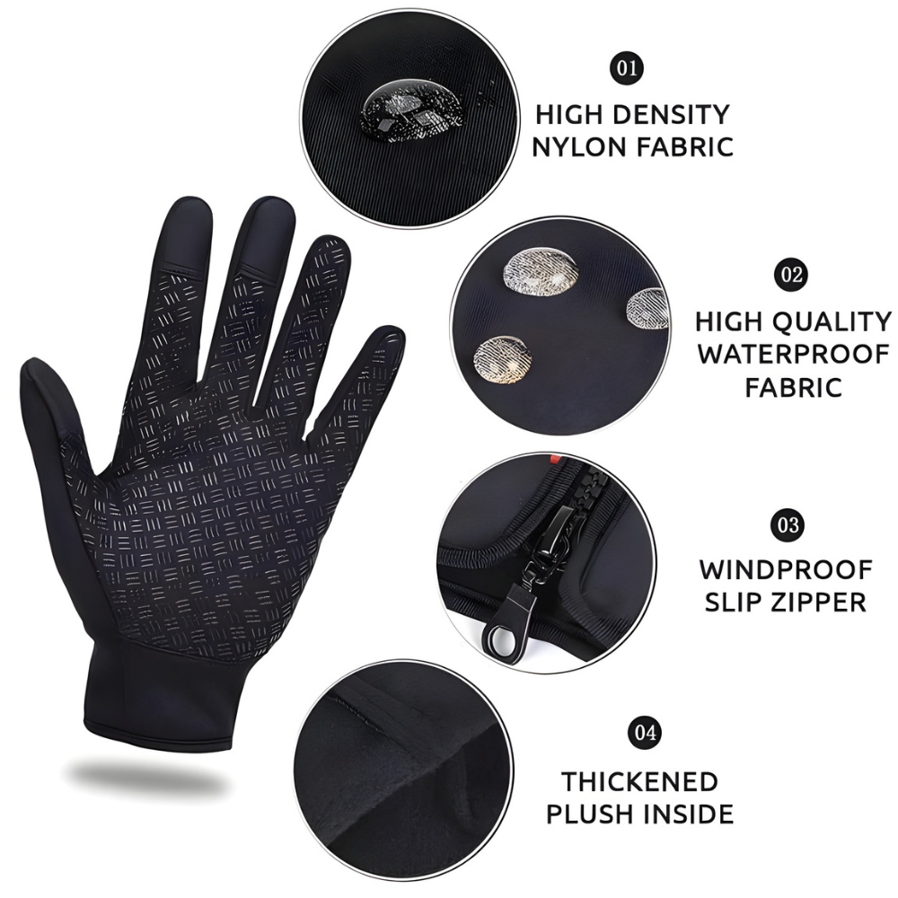 Waterproof Windproof Winter Gloves with Touchscreen Fingertips