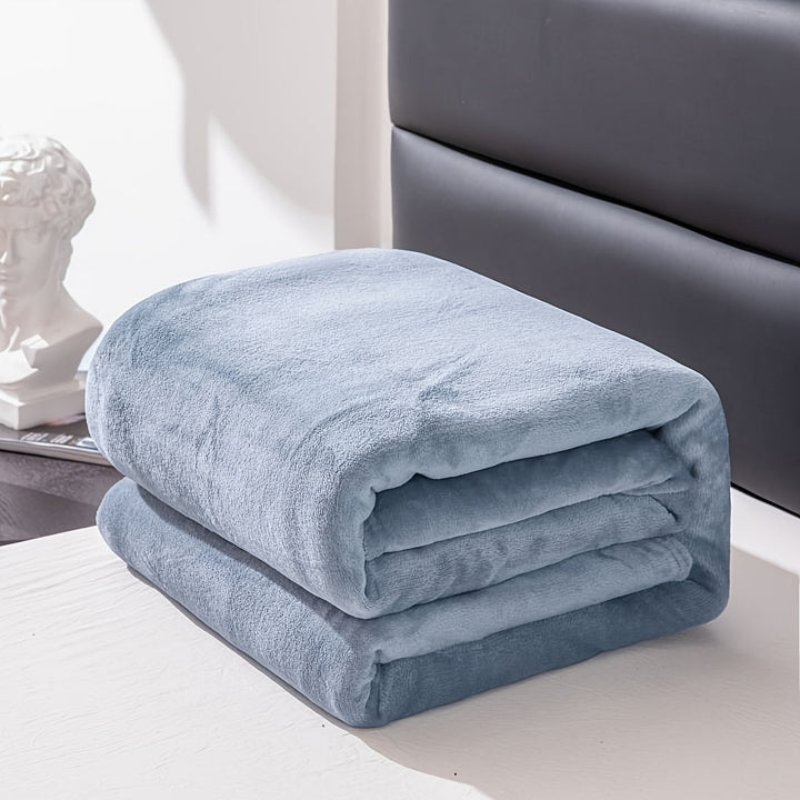 Soft and warm gray flannel blanket for all seasons